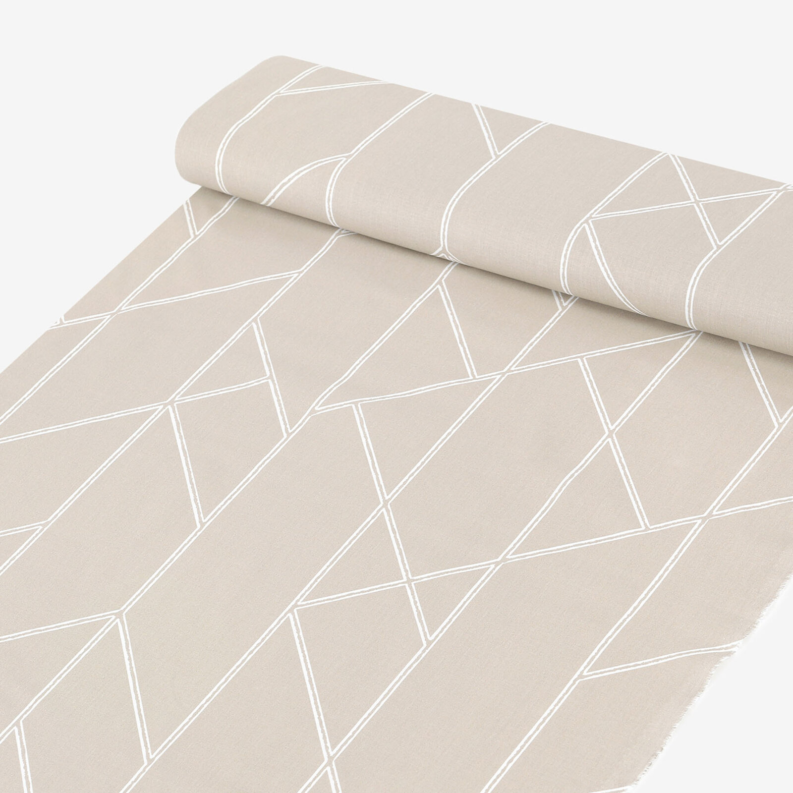 Baumwollstoff - Geometrische Linien auf Latte