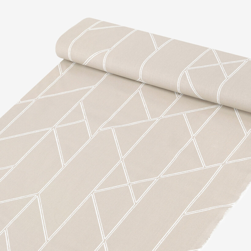 Baumwollstoff - Geometrische Linien auf Latte