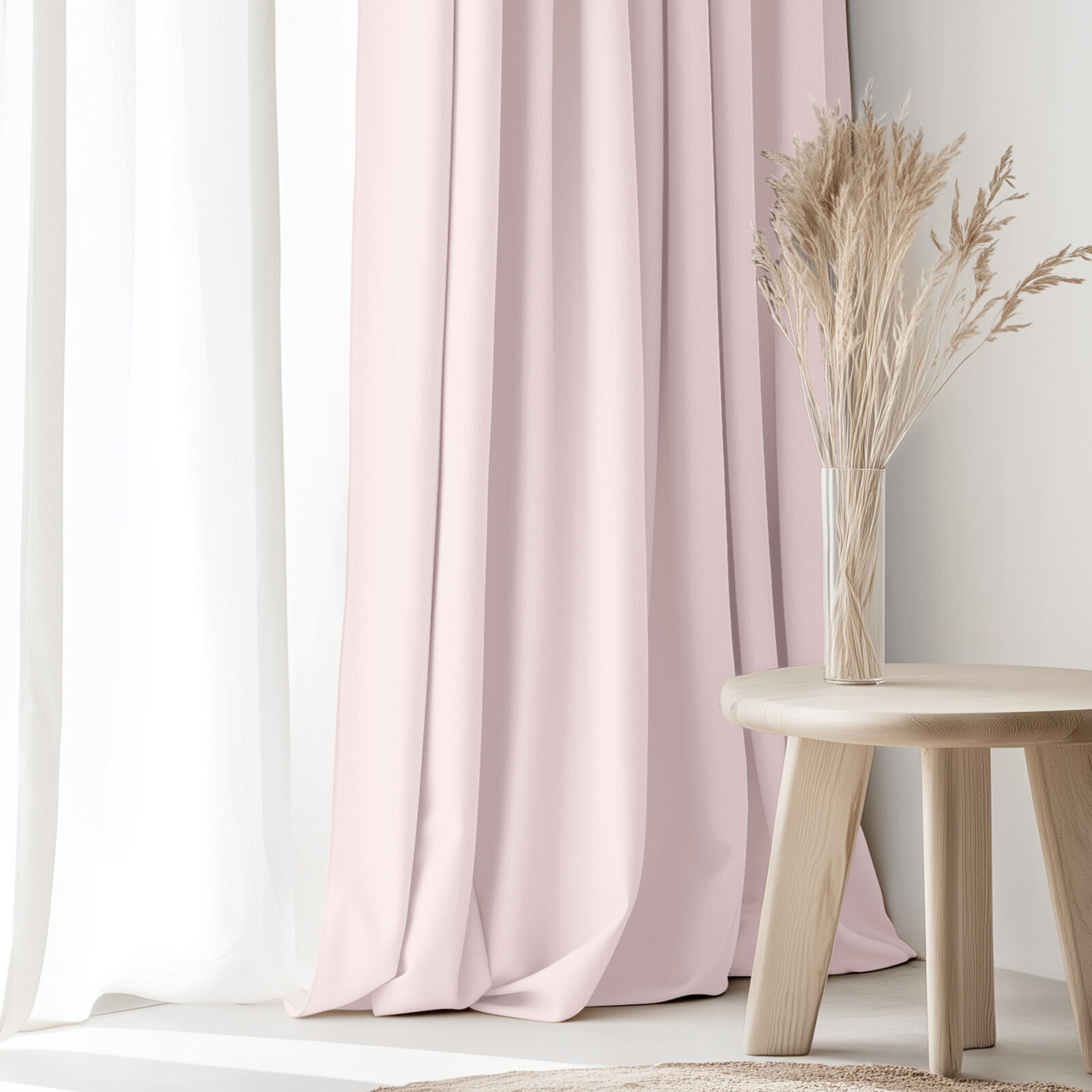 Dekorativer Vorhang – rosa