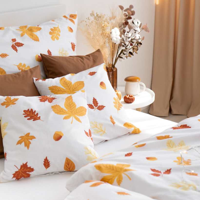 Bettwäsche aus Baumwolle - Herbstblätter