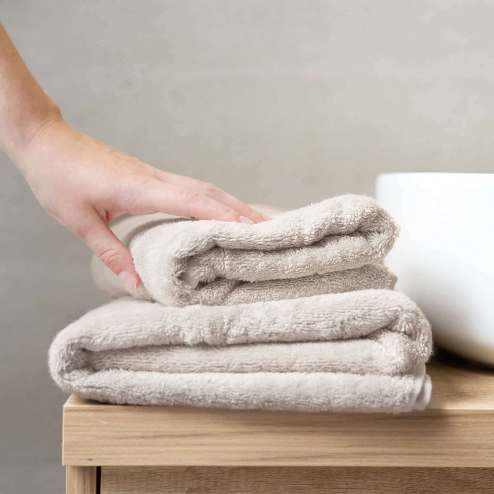 Bamboo Handtuch/Duschtücher Soft Lux - hellbeige
