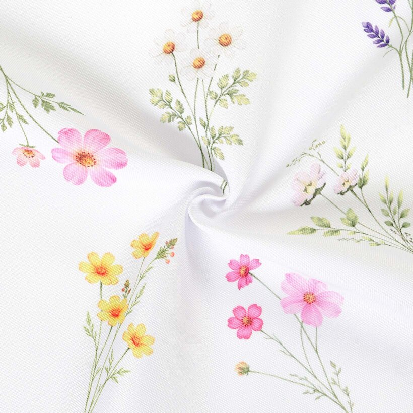 Teflonstoff für Tischdecken - Blumengarten