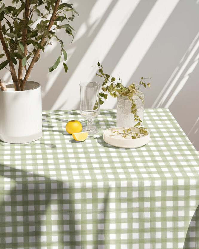 Eckige Teflon-Tischdecke - Landhauskaro