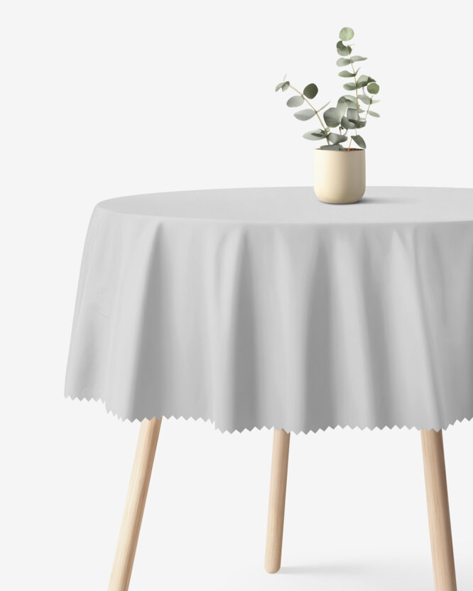 Runde Tischdecke Teflon - grau