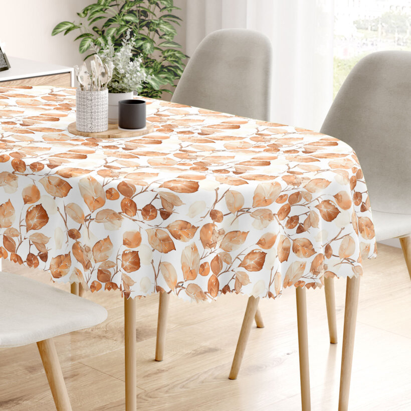 Ovale Tischdecke Teflon - Blattabdrücke