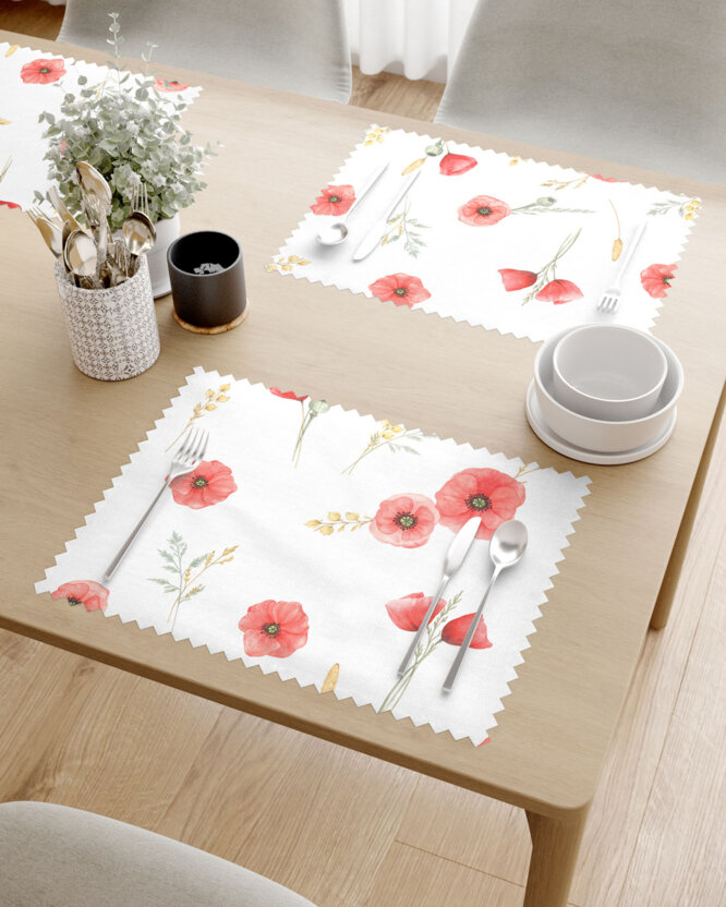 Teflon-Tischset - Mohnblumen - 2 Stück