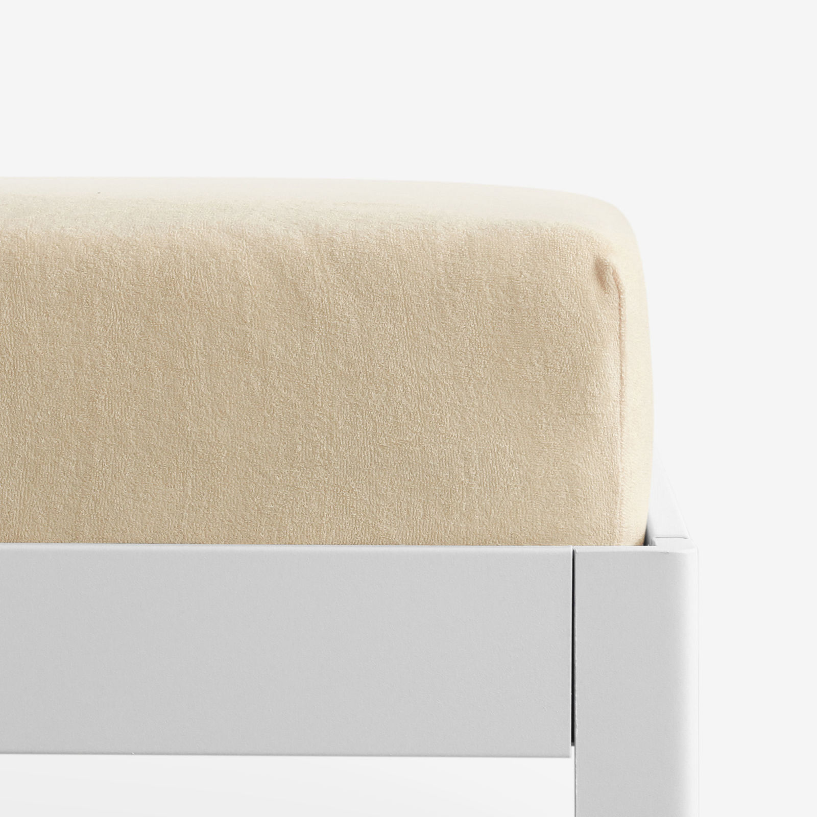 Elastisches Wasserdichtes Bettlaken aus Frottee - beige