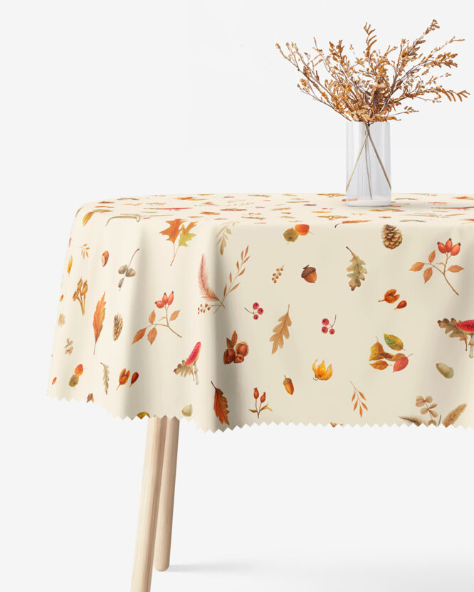 Ovale Tischdecke Teflon - Herbstliche Natur