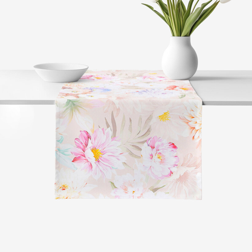 Tischläufer aus 100% Baumwolle Deluxe - wilde Blumen