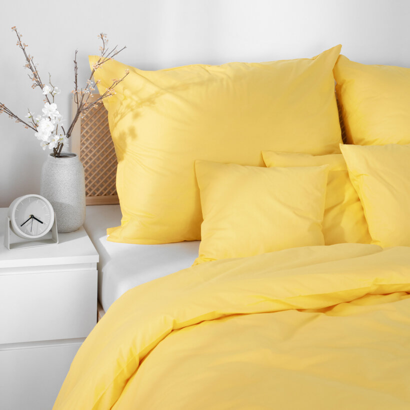 Bettwäsche aus Baumwolle - gelb