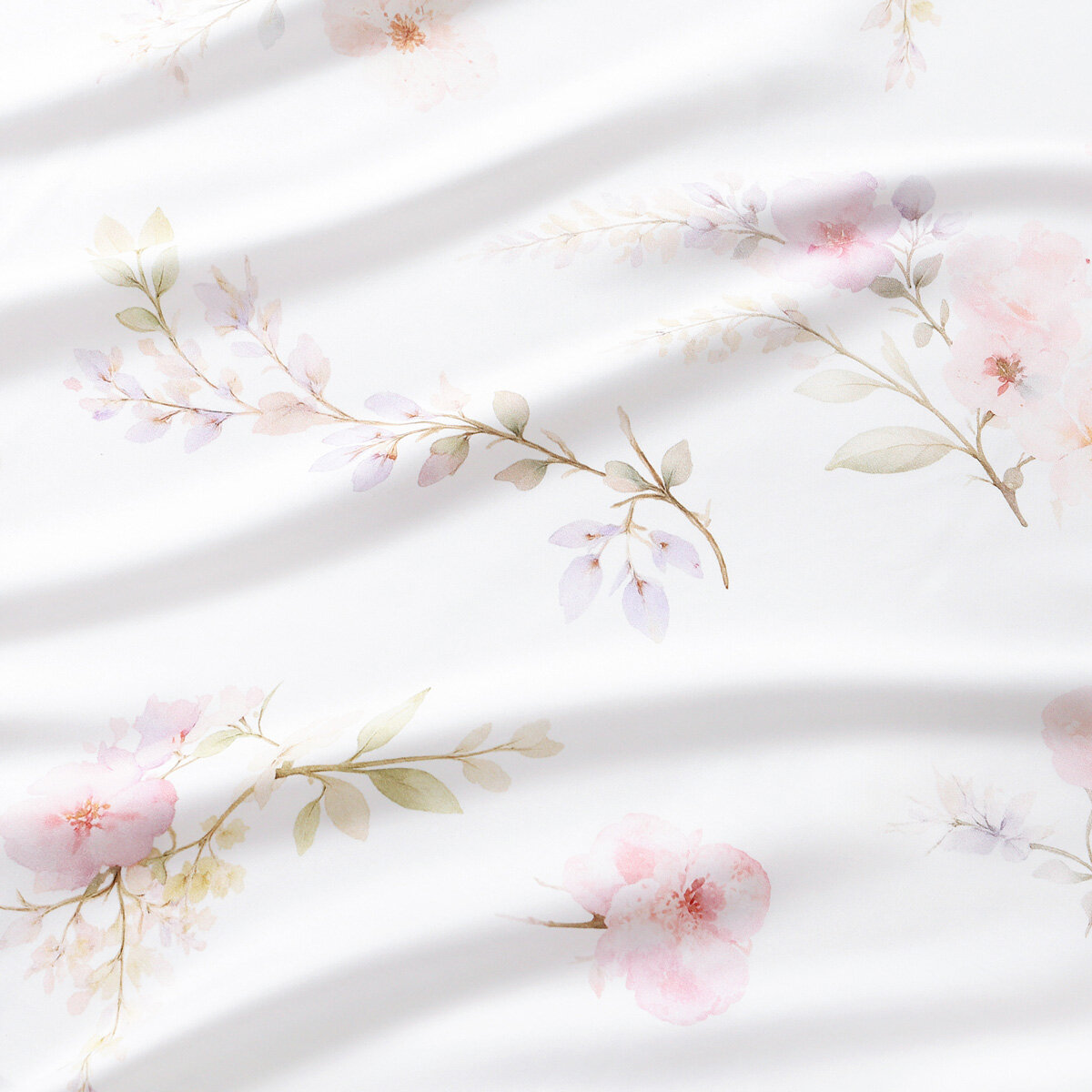 Mako-Satin - Romantische Wiese