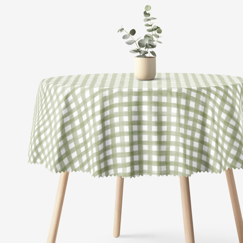 Runde Tischdecke Teflon - Landhauskaro