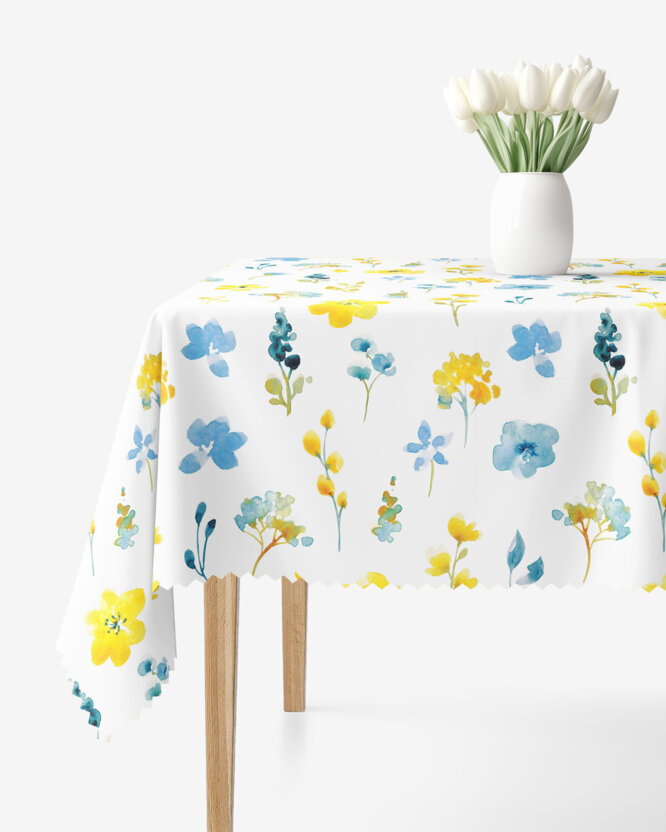 Eckige Tischdecke Teflon - frische Wiese