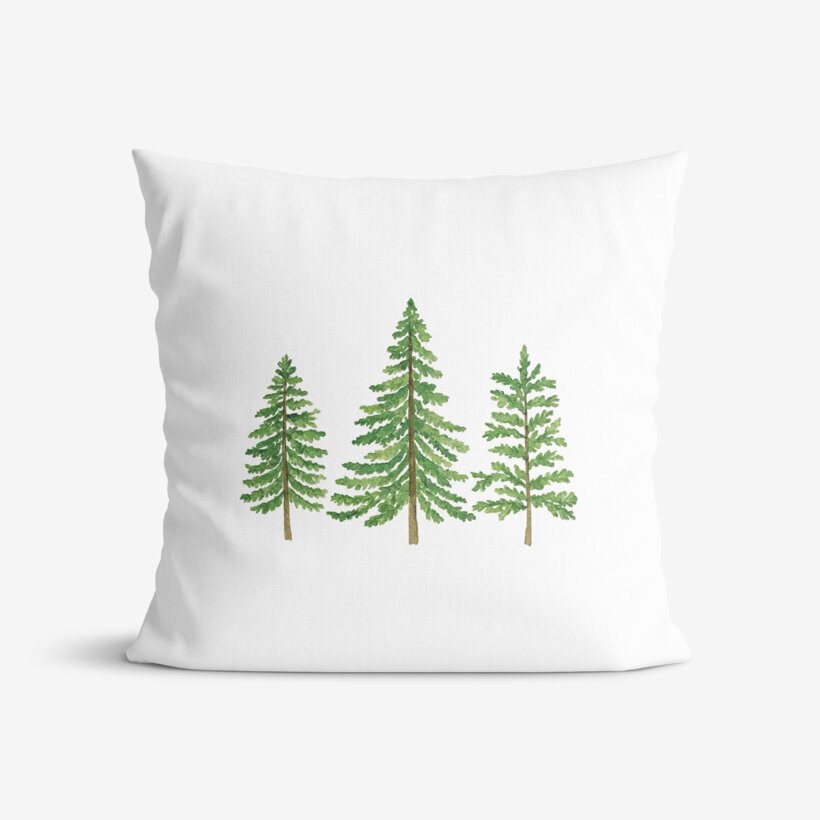 Weihnachtlicher dekorativer Kissenbezug - Winterbäumchen