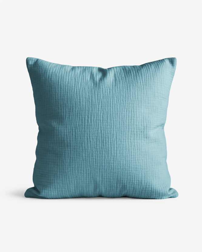 Musselin-Kissenbezug – petrol