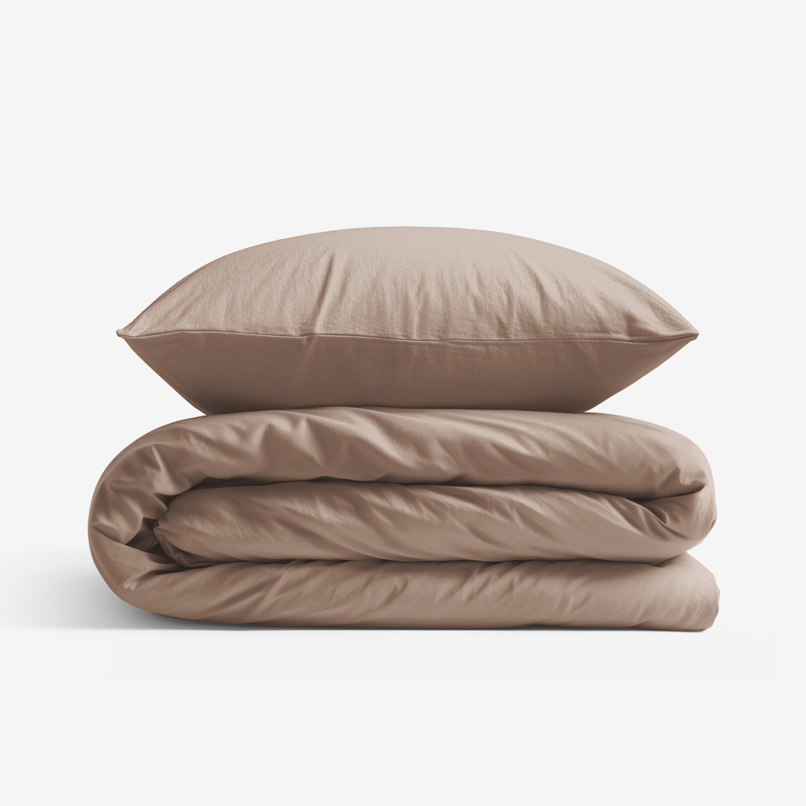 Bettwäsche aus Baumwolle - kaffeebraun