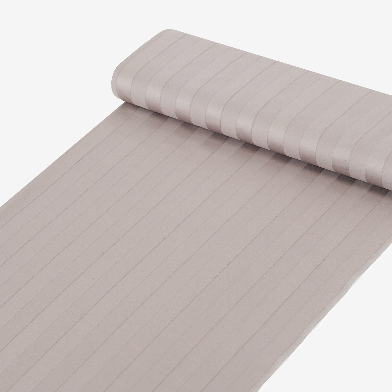 Damast - graubraun Streifen mit Satin-Glanz