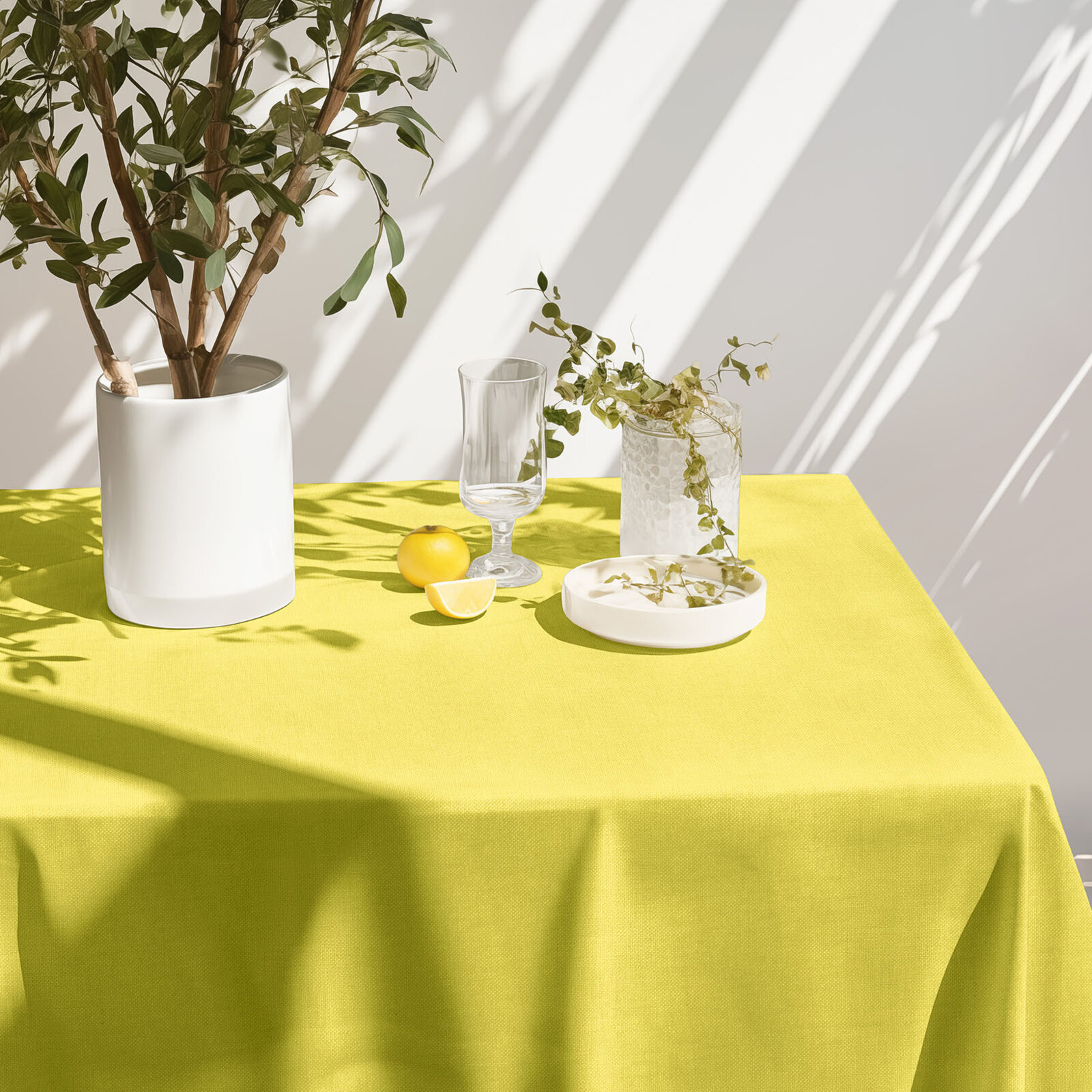 Eckige Tischdecke Malaga - limettengrün