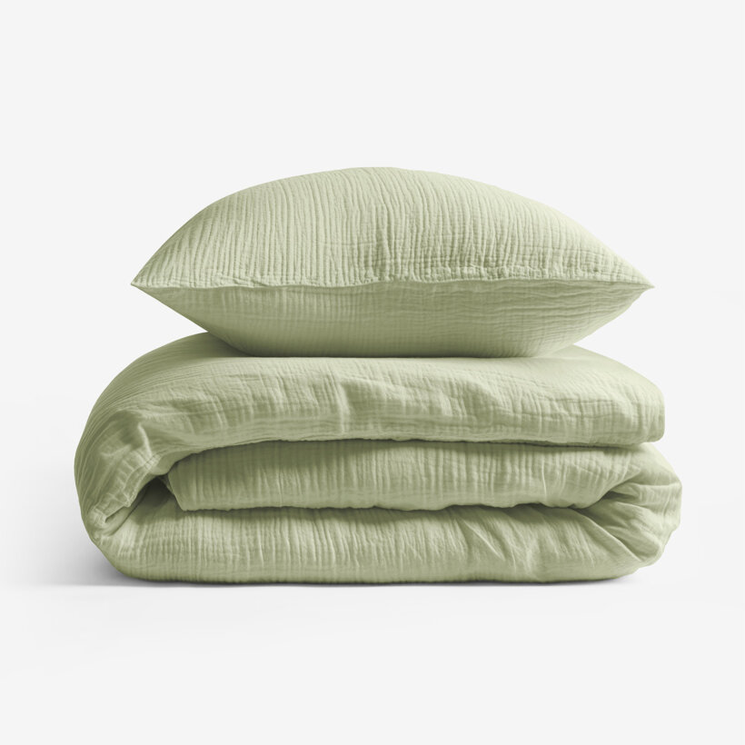Musselin-Bettwäsche – hellsalbei