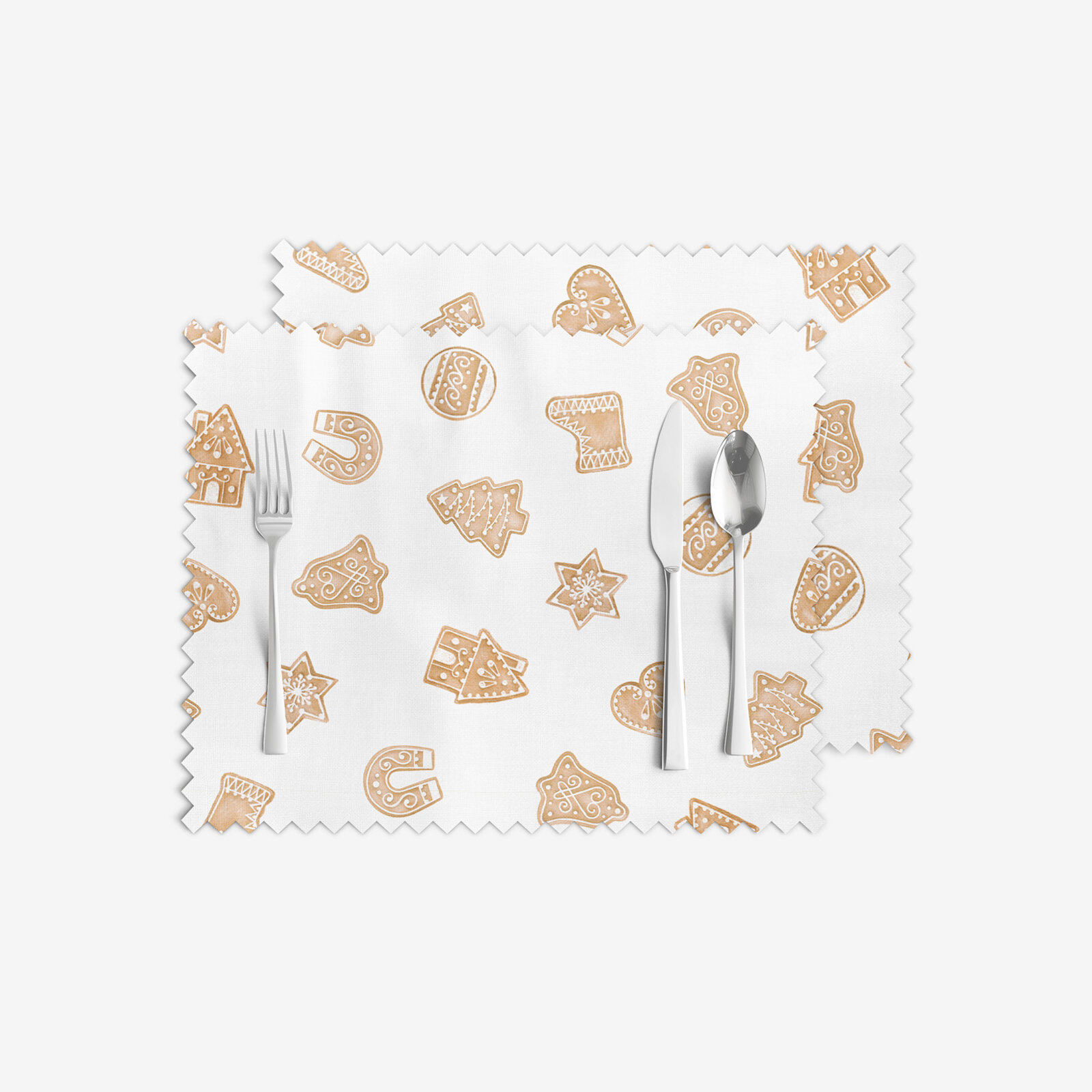 Weihnachtliches Teflon-Tischset - Lebkuchen - 2 Stück