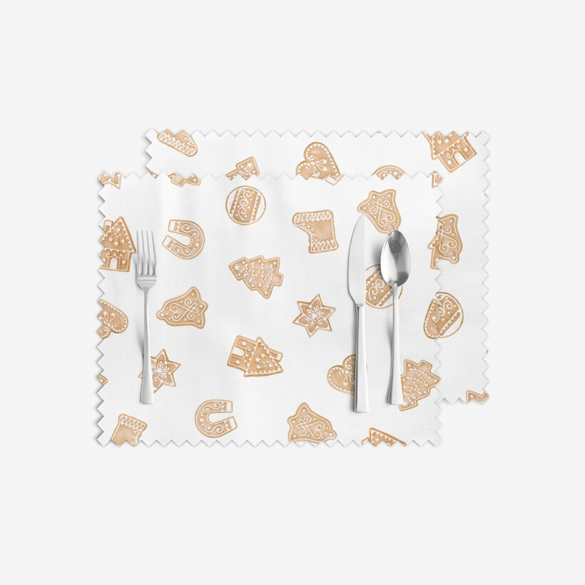 Weihnachtliches Teflon-Tischset - Lebkuchen - 2 Stück