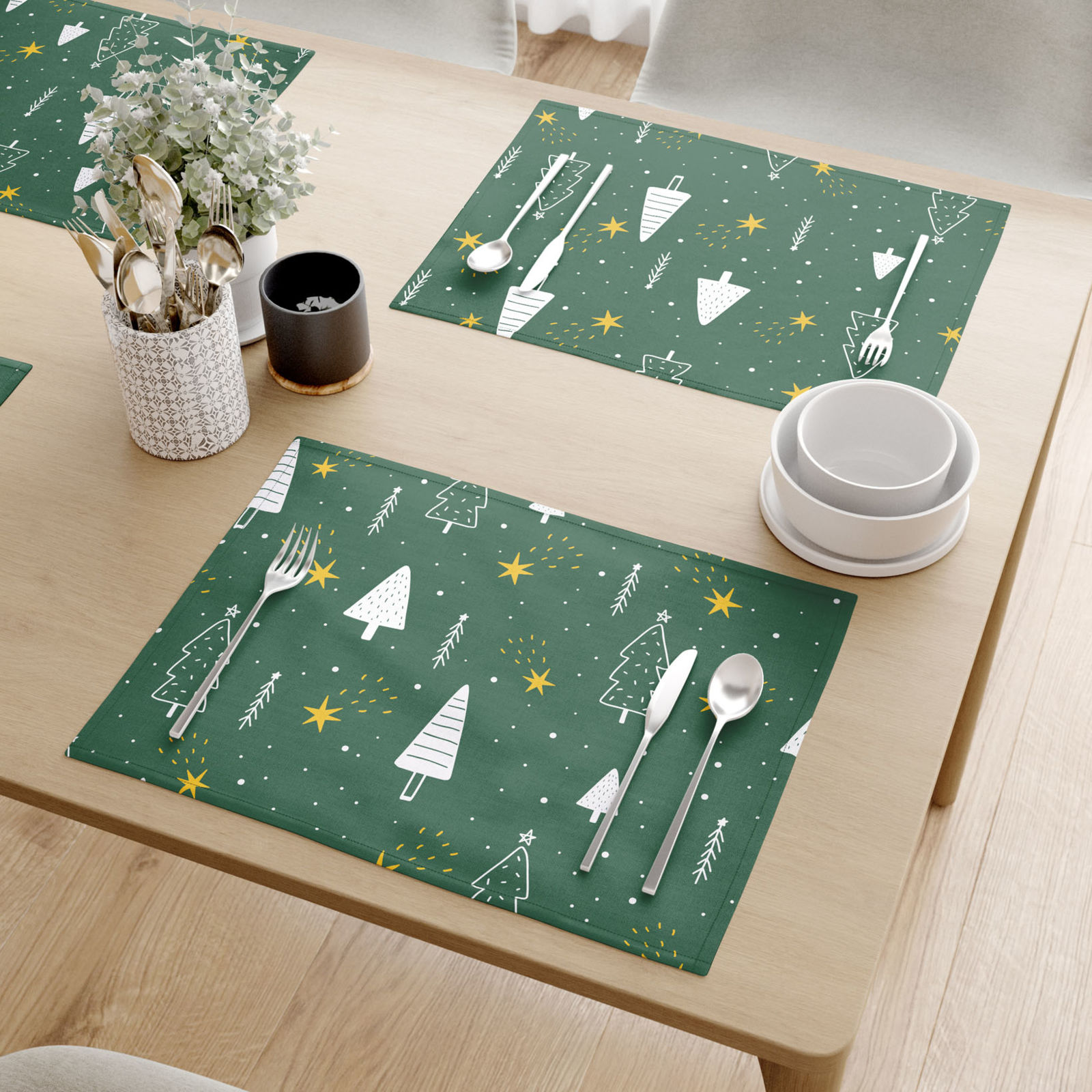 Weihnachts-Tischset 100% Baumwolle - magische Weihnachten - 2 Stück