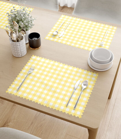 Tischset Teflon - gelbe Würfel - 2 Stück