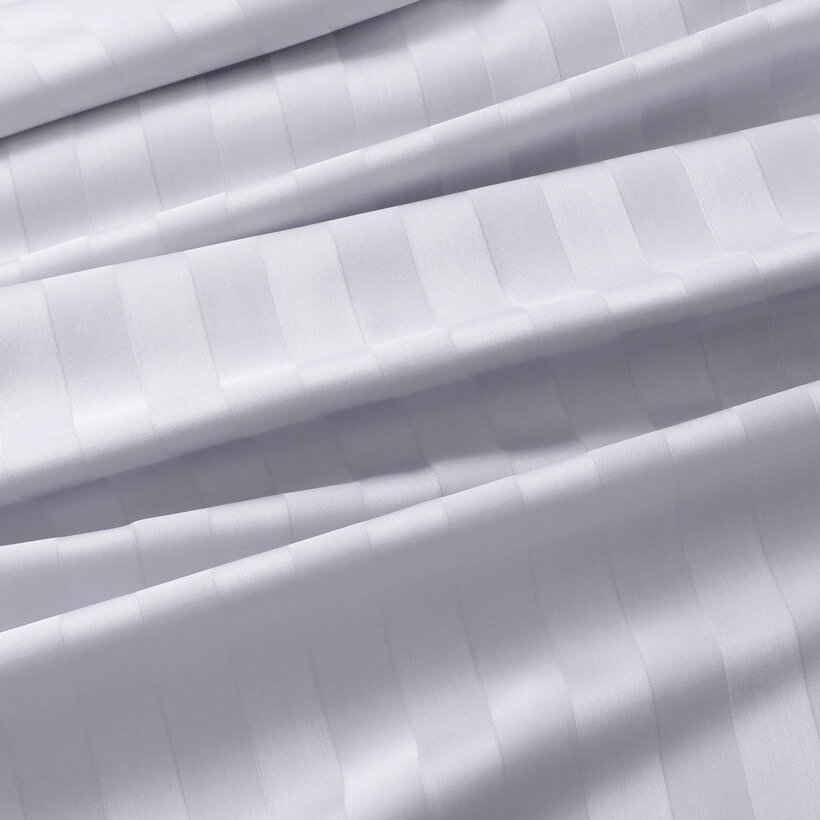Damast - hellgraue Streifen mit Satin-Glanz