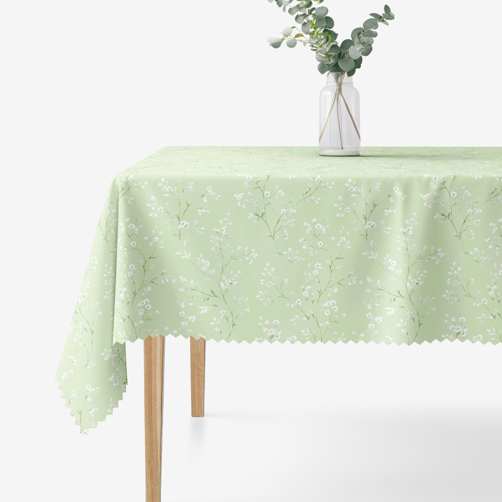 Eckige Teflon-Tischdecke - Jasminblüten