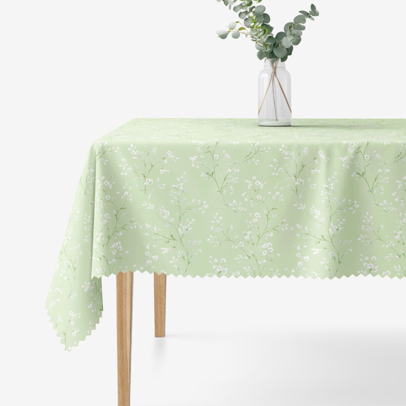 Eckige Teflon-Tischdecke - Jasminblüten