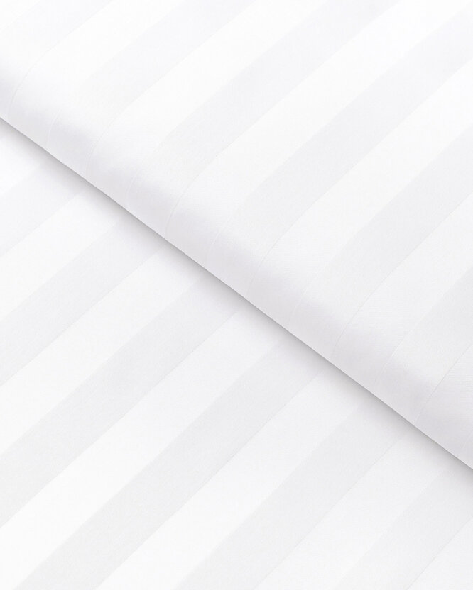 Damast - weiße Streifen mit Satin-Glanz