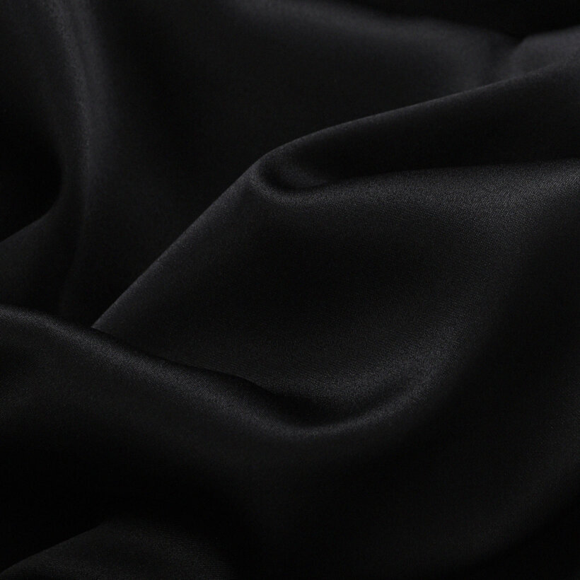 Blackout Verdunkelungsvorhang mit Satin-Glanz - schwarz