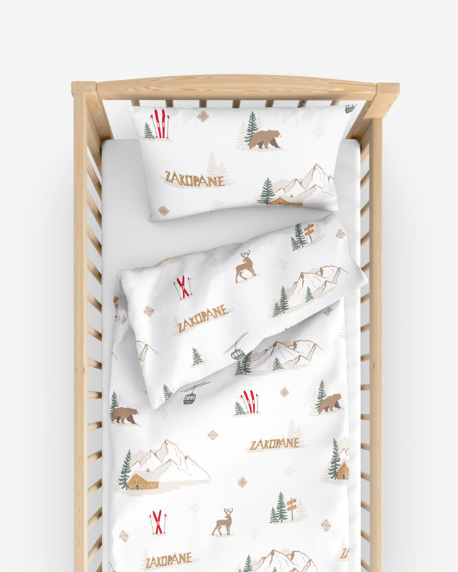 Weihnachtliche Bettwäsche für Babybetten aus Baumwolle - Zakopane
