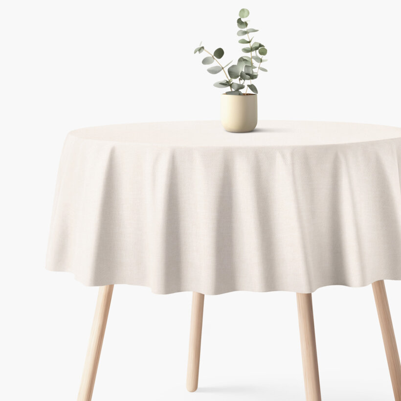 Runde Tischdecke Peru - creme