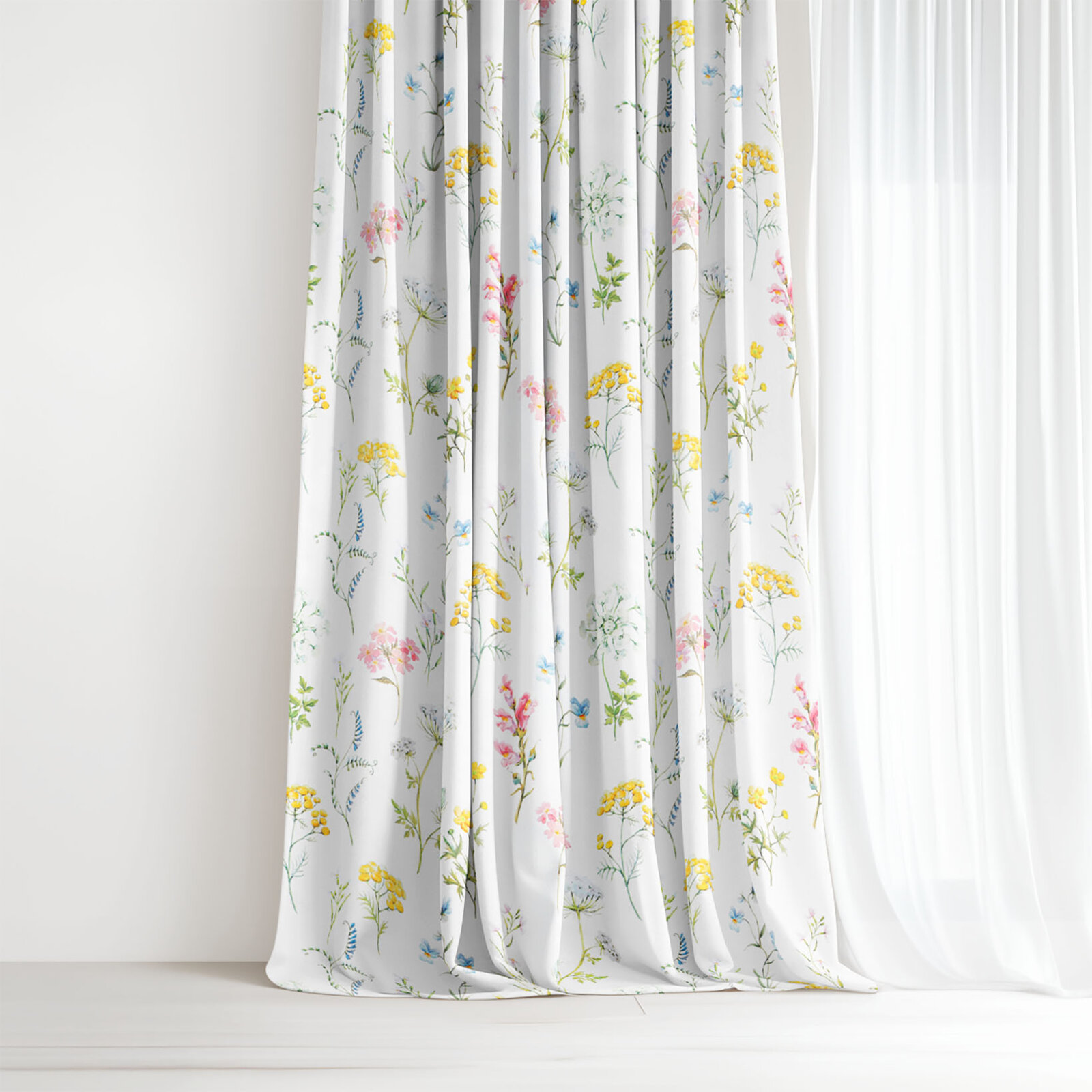 Vorhang aus Baumwolle Deluxe - blühender Frühling