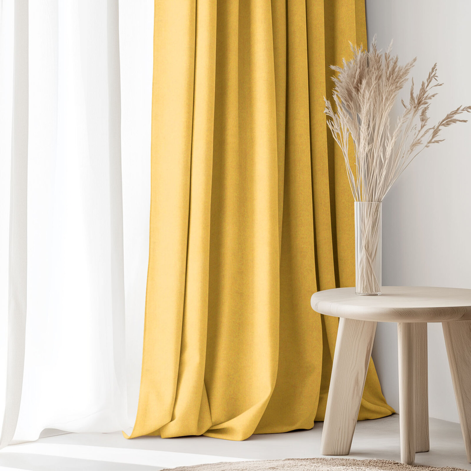 Dekorativer Vorhang Marbella - honiggelb