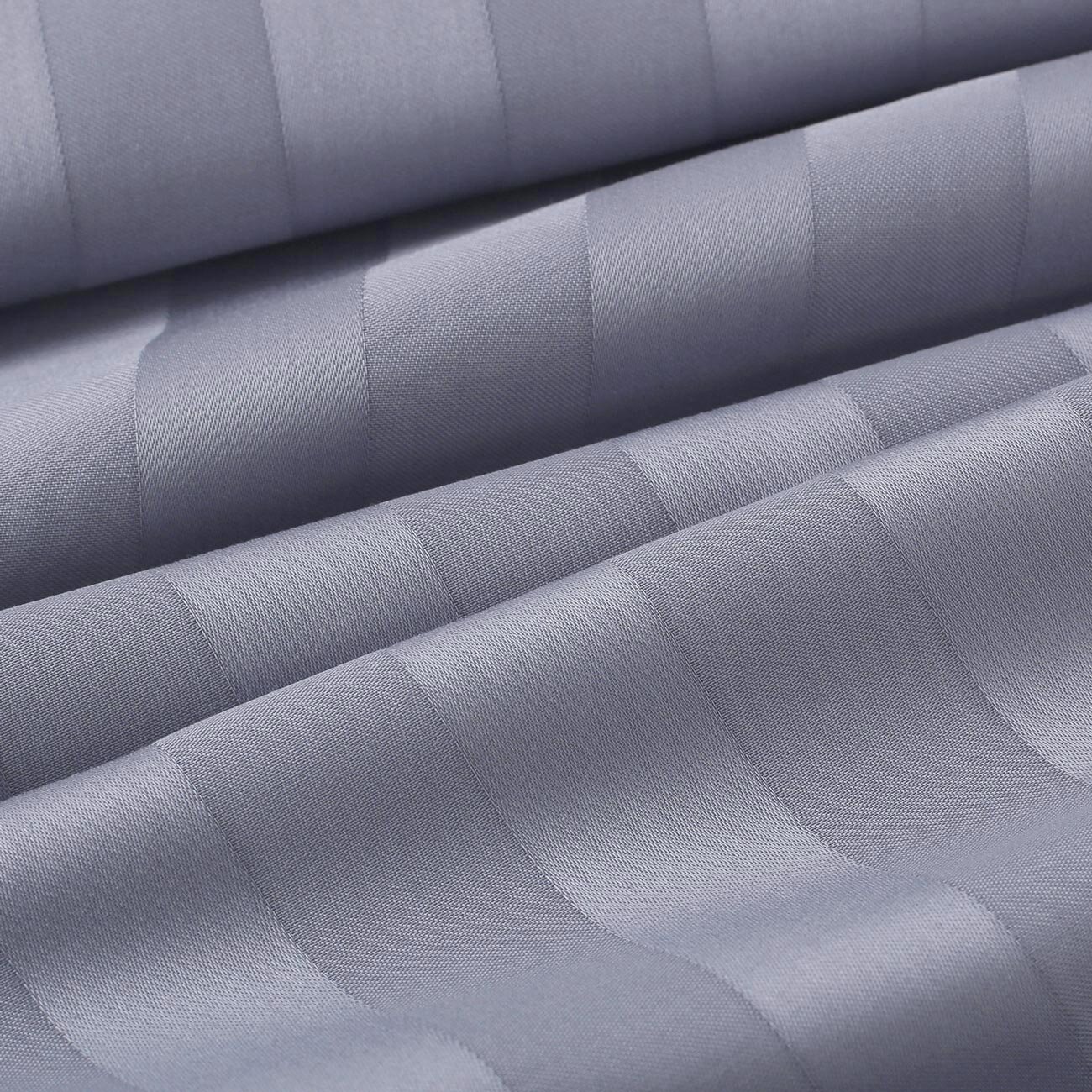 Festliche Eckige Damast-Tischdecke - dunkelgraue Streifen mit Satin-Glanz