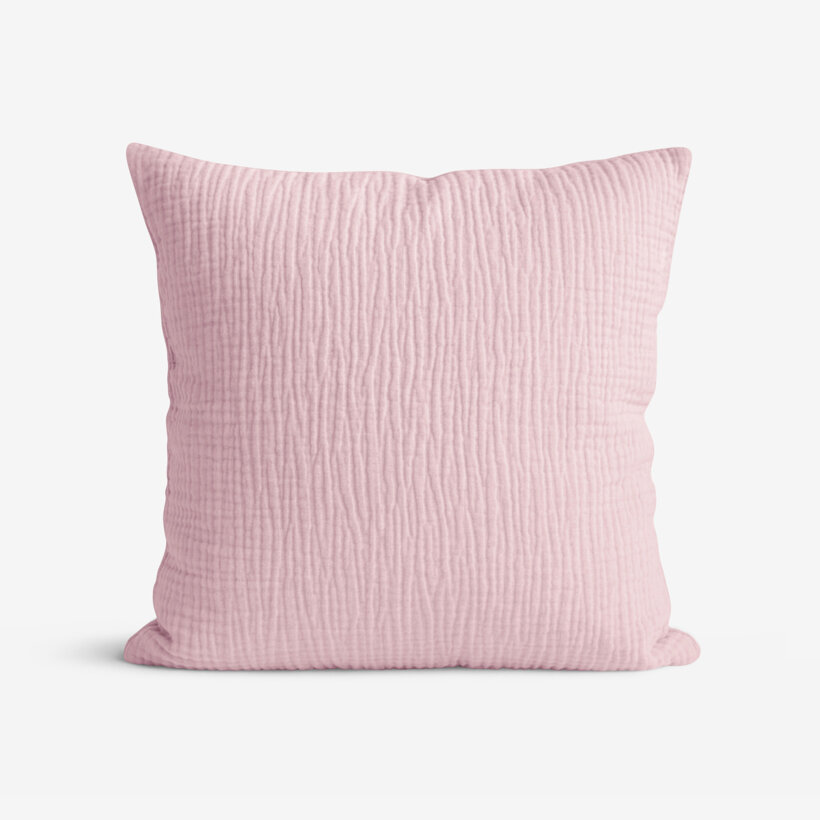 Musselin-Kissenbezug – pastellrosa