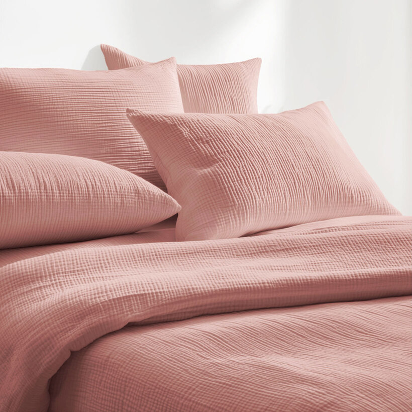 Musselin-Bettwäsche – pfirsich