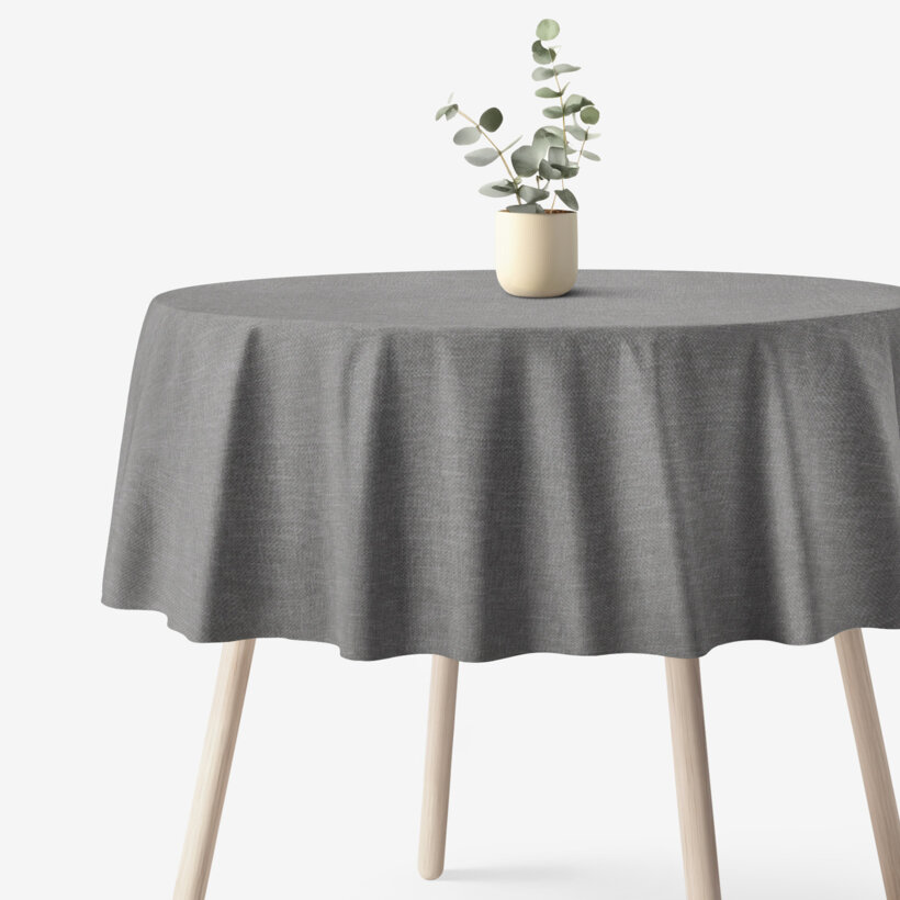 Runde Tischdecke Peru - grau