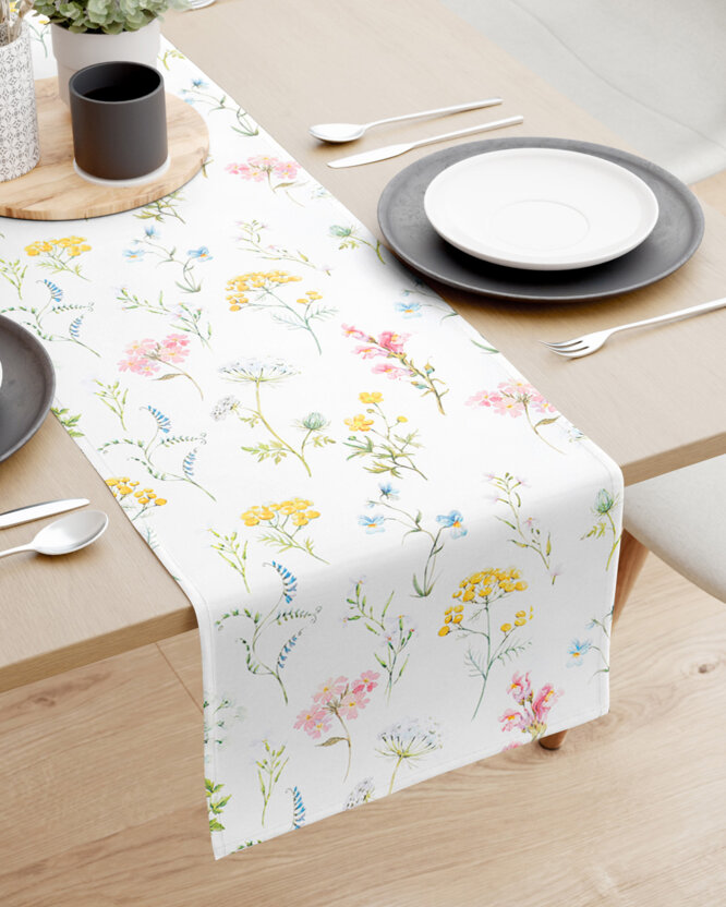 Tischläufer aus 100% Baumwolle Deluxe - blühender Frühling