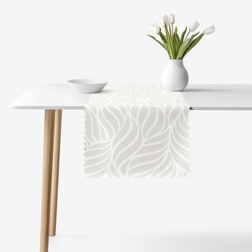 Teflon-Tischläufer - Beige Linien