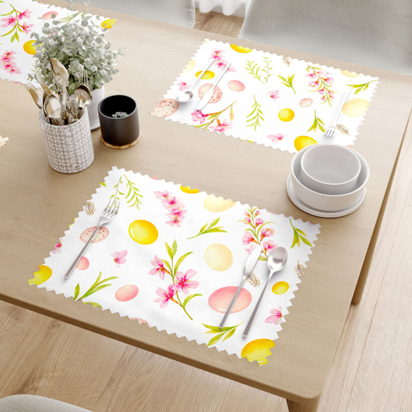 Ostern Tischsets Teflon - Ostereier mit Blumen - 2 Stück