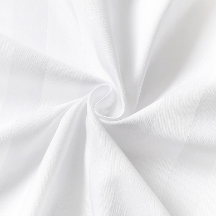 Damast - weiße Streifen mit Satin-Glanz