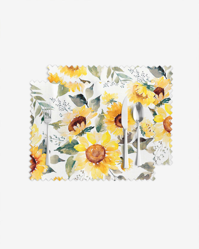 Teflon-Tischset - Sonnenblumen - Set 2 Stück