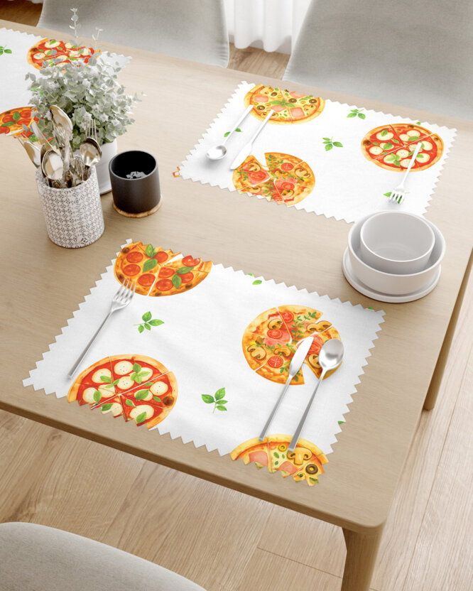Tischset Teflon - köstliche Pizza - 2 Stück