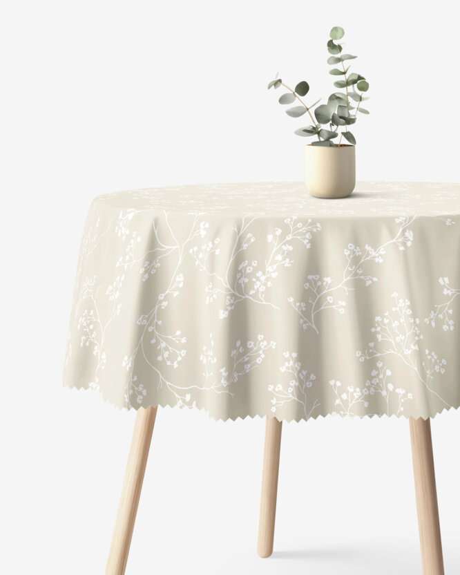 Runde Tischdecke Teflon - Kletterpflanzen