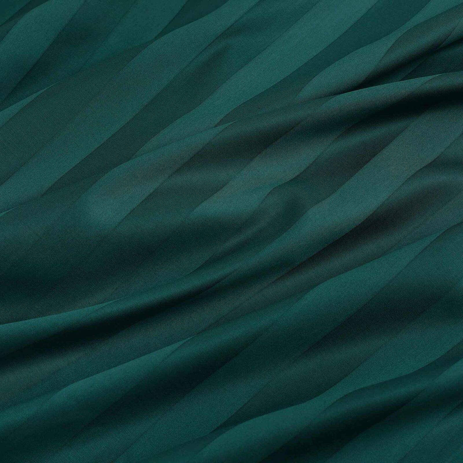 Festliche eckige Damast-Tischdecke - dunkelgrüne Streifen mit Satin-Glanz