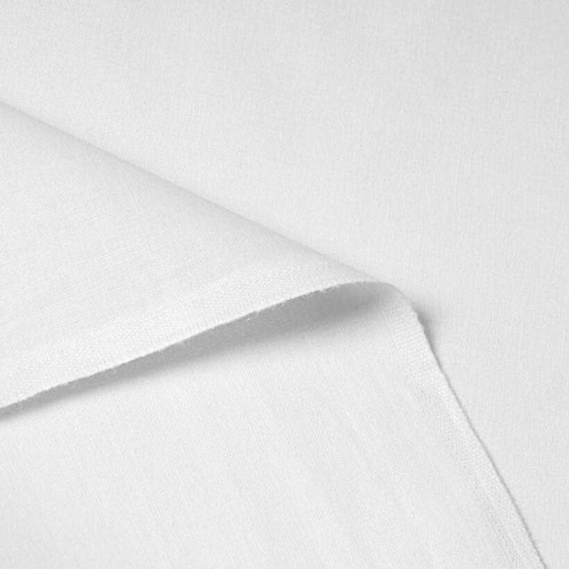 Eckige Tischdecke 100% Baumwolle - weiß