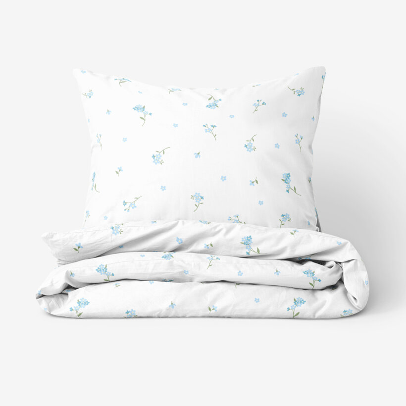 Bettwäsche aus Baumwolle - Vergissmeinnicht